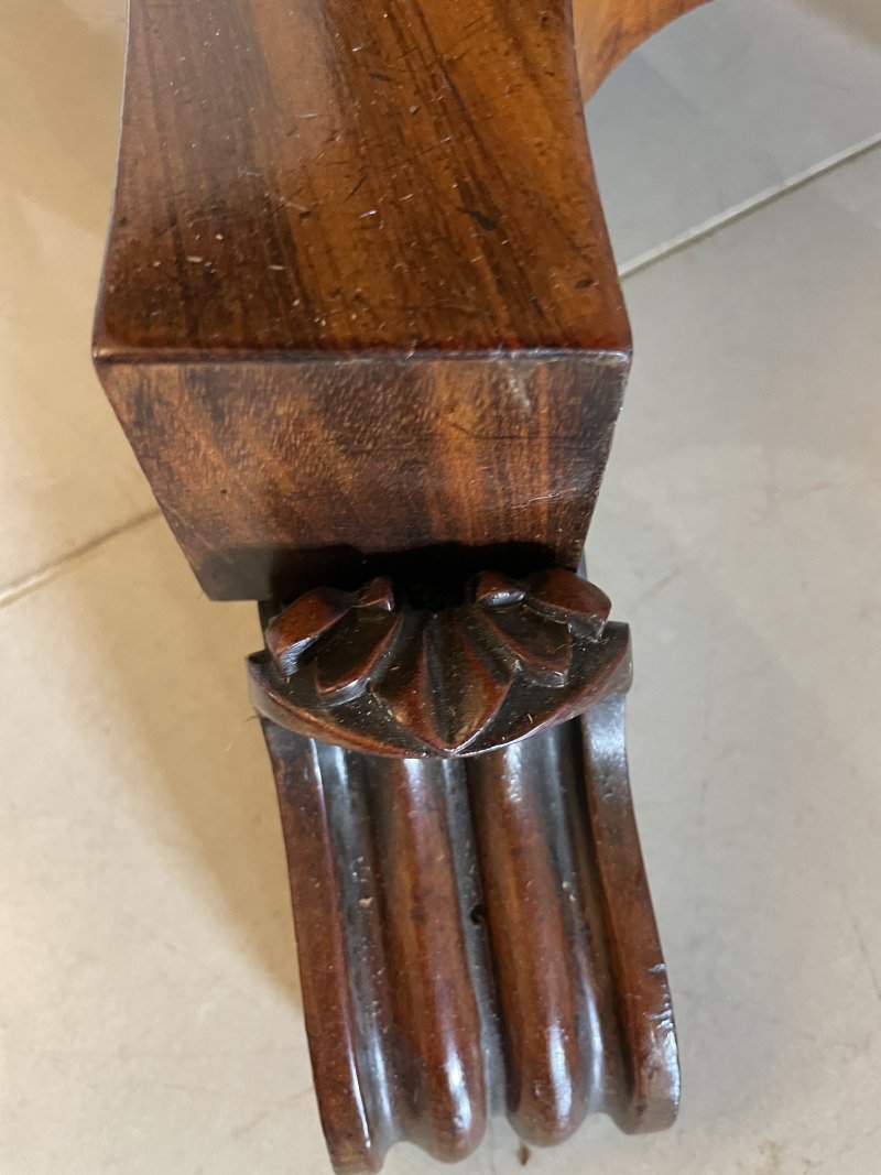 Antique Victorian Quality Carved Rosewood Card/Console Table - Image 15